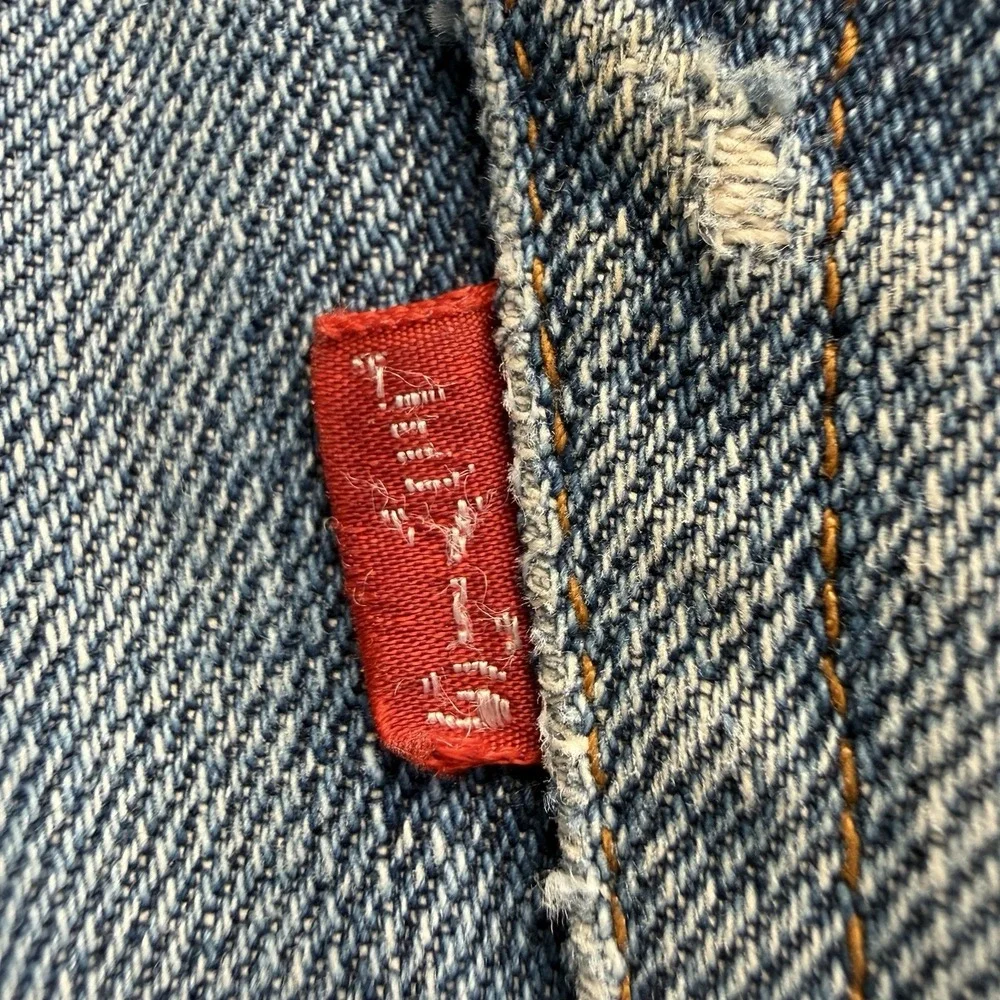 Vintage 60s 70s Levi's 501 Selvedge Denim Jeans #6 Distress Mens Actual SZ 32x29